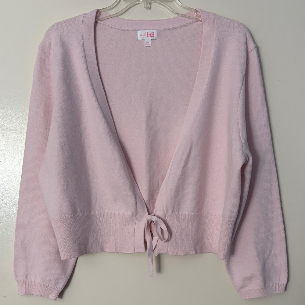 Mills by Millie Bobby Brown‎ Light Pink Women's Balletcore Sweater, XXL